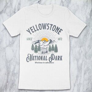 Yellowstone National Park T-Shirt | Vintage Outdoor Adventure Tee | Retro Mounta